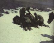 Frederic Remington The Hungry Moon (mk43) oil painting picture wholesale